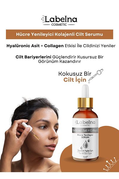 Labelna Cosmetic Cell Renewing 30 Ml Skin Serum - Hyaluronic Acid Collagen Serum
