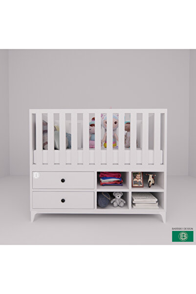 barisbo design Beşik Çekmeceli Ve Raflı Geniş Depolama Alanlı