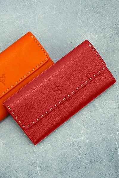 Garbalia Paris Genuine Leather Saddler Stitched Dusty Rose Women's Portfolio Wallet with Phone Compartment