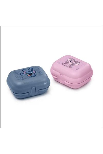 Tupperware Lilo&stitch 2pcs Red Carrying Container