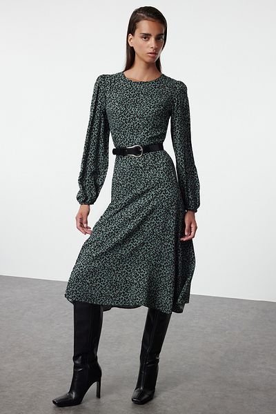 Trendyol Collection Χειροποίητο Midi Φόρεμα με Λουλούδια TWOAW23EL00325