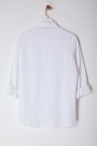Edit by Trendyol Men's Shirt White Slim Woven - Tedaw25Go00006