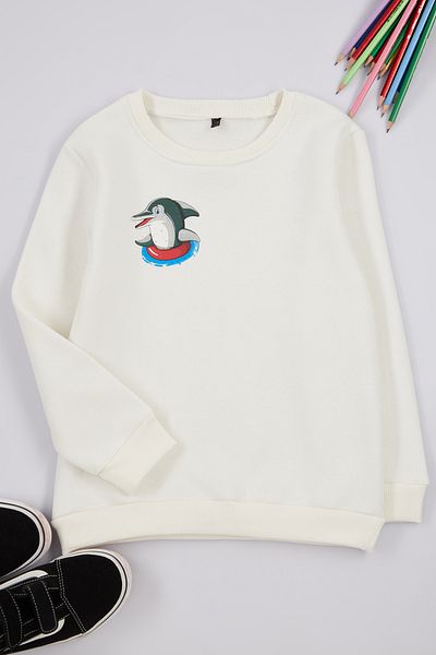 TRENDYOLKIDS Світшот для хлопчиків з принтом бавовняний Orme TKDAW25SW00014