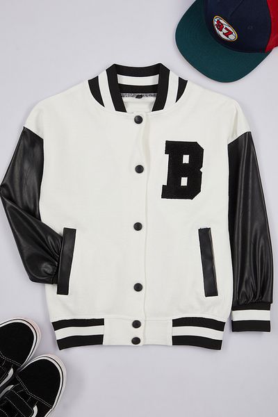 TRENDYOLKIDS Ecru pletená bunda Tkdaw25Ce00011