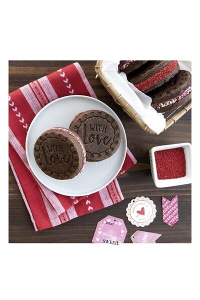 BKC HOME 6-Piece Cast Iron Cookie Shaper Mold Pancake Seal Cookie Stamps Dowry New Year Themed