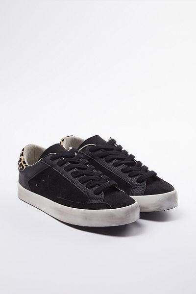 TRENDYOL SHOES Retro-Sportschuhe mit schwarzem Leopardenmuster – Damen TAKAW25SN00007