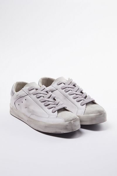 TRENDYOL SHOES Retro Damen Sneakers - Weiß Metallic Detailliert Takaw25sn00007