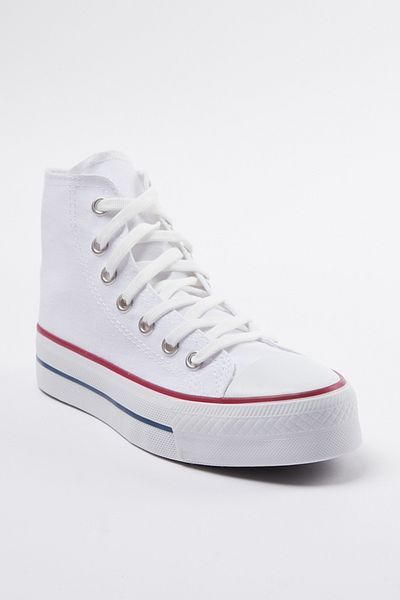 TRENDYOL SHOES Magas felső fehér női tornacipő - TAKAW25SN00000