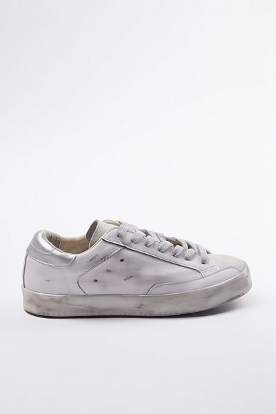 TRENDYOL SHOES Retro Damen Sneakers - Weiß Metallic Detailliert Takaw25sn00007