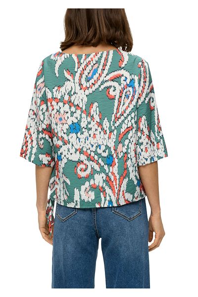 s.Oliver Blusenshirt, O-Shape, Saum mit Gummizug, Rundhalsausschnitt