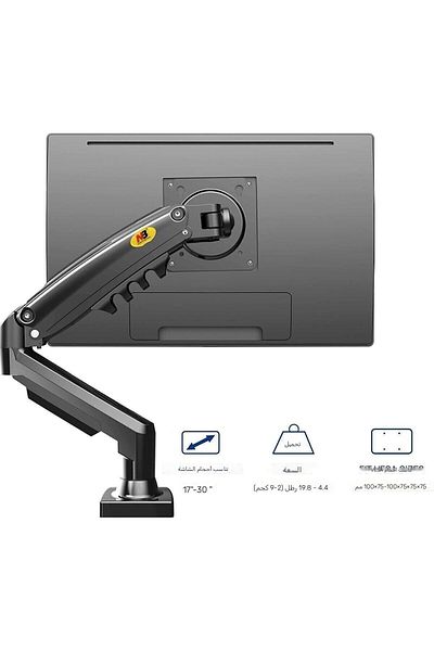 Ergoflex North Bayou Nb F80 17-30" Monitor Arm with Shock Absorber - 2-9 Kg, 2024 Version