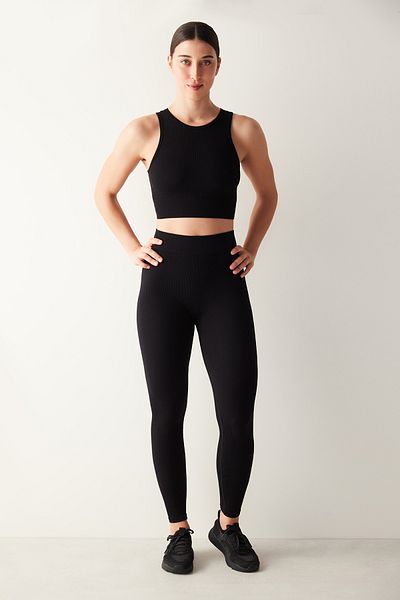 Penti Black Halter Neck Seamless Crop Top