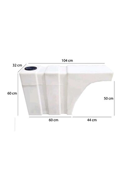 KaravanMalzemecim Shuıvan Karavan Su Deposu 150 Litre 104x32x60cm Teker Üstü Uyumlu