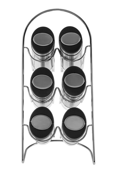 Karaca Walter Inox 6-Piece Oval Spice Set with Stand