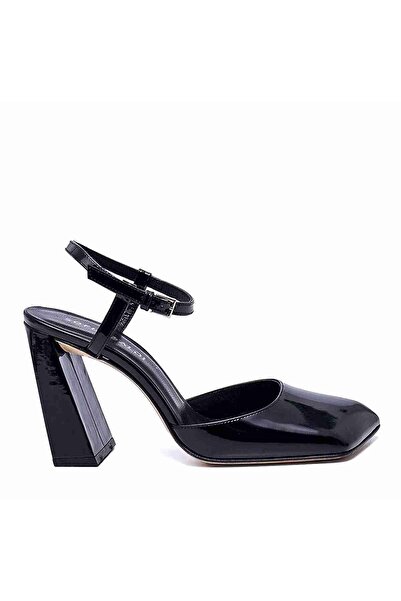 Sofia Baldi Sampe Siyah Rugan  Kadın Kalın Topuk