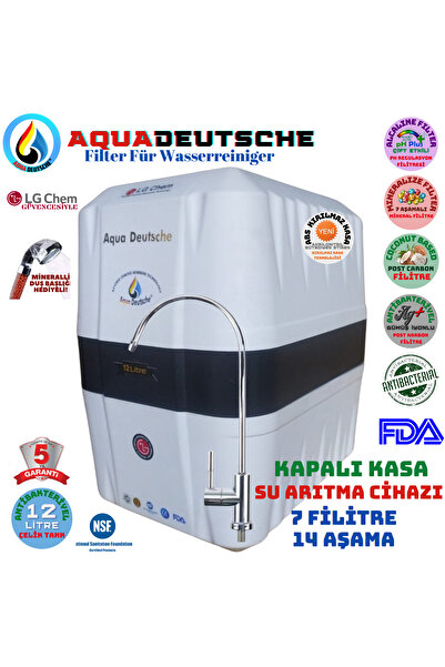 AQUA DEUTSCHE SPECIAL PLUS BEYAZ SİYAH 12 Lt.7 FİLİTRE 14 AŞAMA GÜMÜŞ İYON TA...