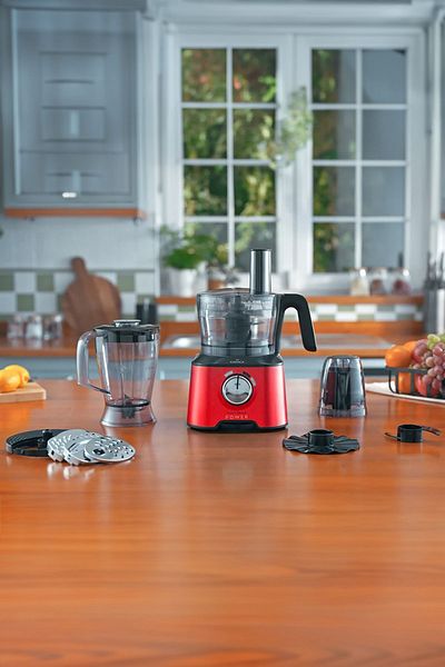 Karaca Mastermaid Power Multifunctional 10 In 1 Imperial Red Food Processor, Blender Set 2000w