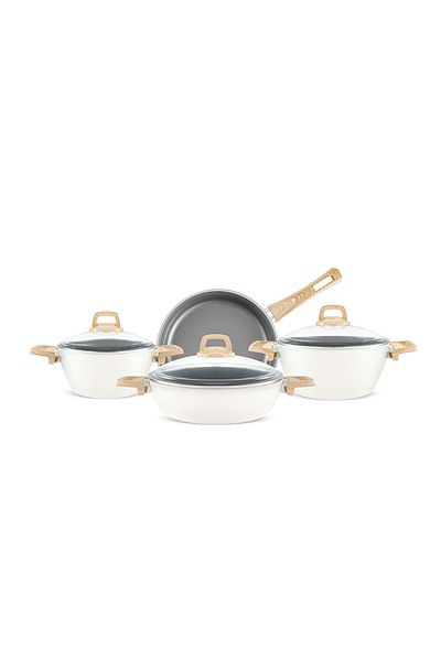 Karaca 7 Piece Refika Birgül Swiss Crystal Cookware Set