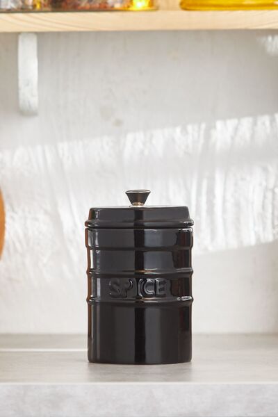 Karaca Andy Siyah Vakumlu Kapaklı Baharatlık 400 ml