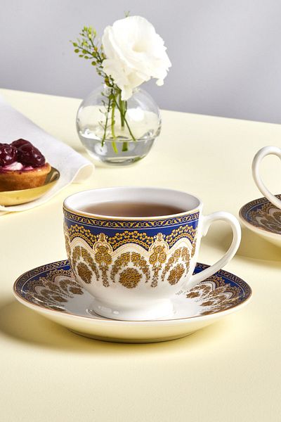Karaca Zen Blue 2-Person Tea Cup Set 180 ml