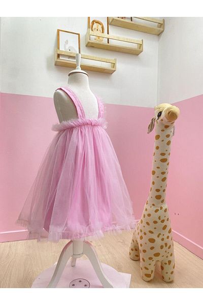 meqlife Seker Pink Girl's Party Dress - Birthday Outfit