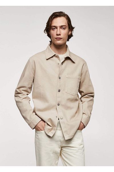 MANGO Man Jeanshemdjacke mit Taschen
