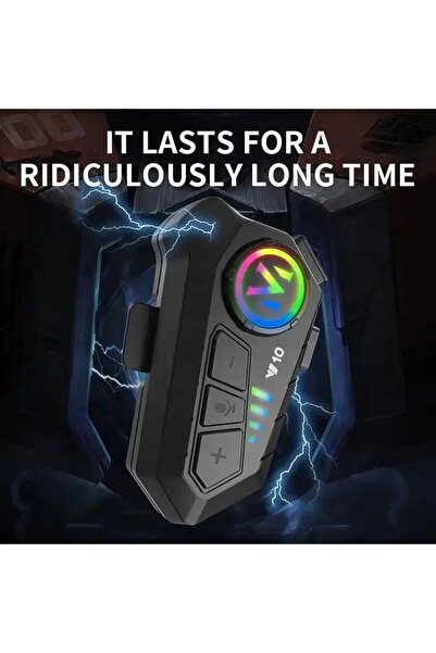 Dynego Kask Kulaklık Intercom Rgb Işıklı Motosiklet Y10 Otomotik Cevaplama