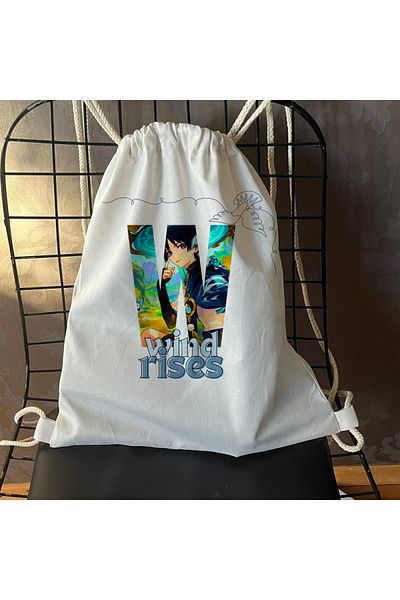 Kupabaskıcısı Genshin Impact Avare Wanderer Backpack - Letters Series