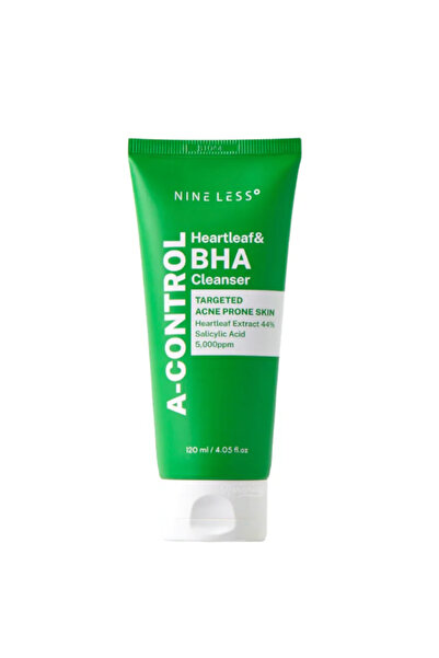 Nineless NINE LESS A-Control Heartleaf & BHA Cleanser 120 ml - Gel de curățare