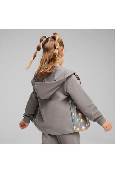 Puma Kids Ess+ Summer Camp - Full Zipped Children's Hooded Sweatshirt