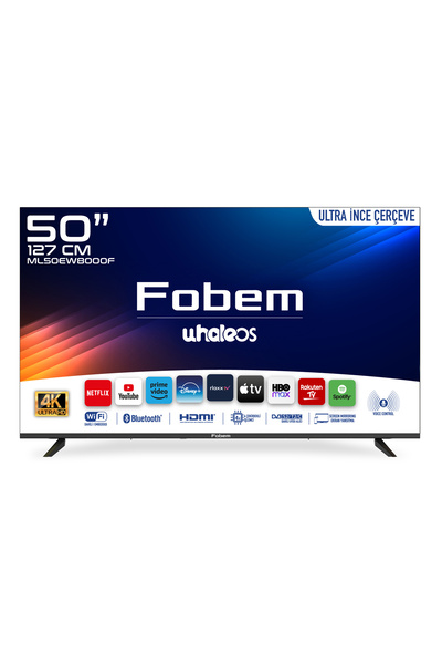 FOBEM ML50EW8000F 50’’ 127 cm Ekran 4K Ultra HD Whale OS Smart TV  Dahili Uyd...