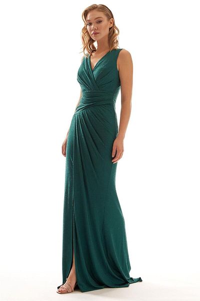 Elbisemhazır Satin Stone Embroidered Women's Evening Dress - Please Read Description