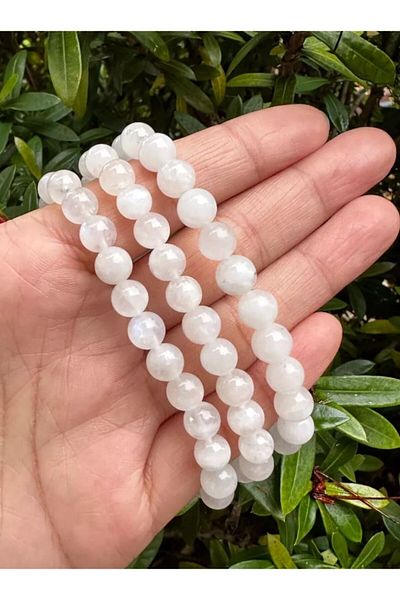 eHediyecim Natural Moon Stone Bracelet