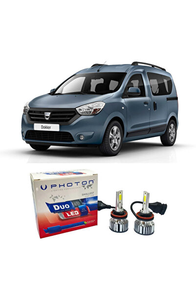 Photon Dacia Dokker Uzun Led Xenon Kısa Far Ampulü H4 Duo Yeni Seri Beyaz