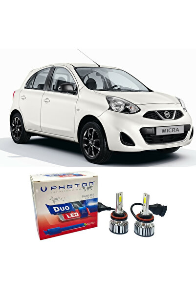 Photon Nissan Micra Led Xenon Uzun + Kısa Far Ampulü H4 Duo Yeni Seri Beyaz 2...