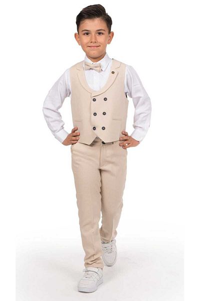 Terry 5 Piece Set - Collared Vest