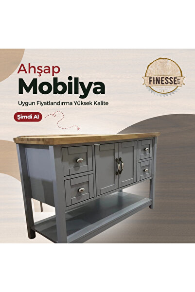 finesse life Athena Çekmeceli Ahşap Dolap