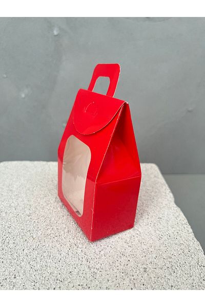 Meyofficial 20 Pieces Red Windowed Cardboard Henna Cookie Organization Box - 7*11*4 cm
