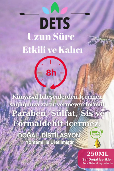 Dets Doğal Lavanta Oda Spreyi 250ml - Ferahlatıcı ve Rahatlatıcı Çamaşır Spreyi