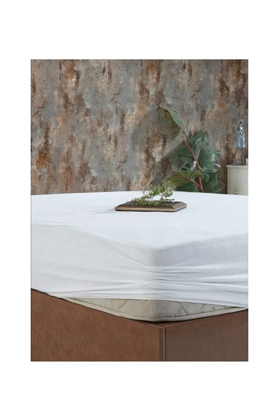 LindoHome Double Full Elastic Mattress Cover - Towel Fabric, Liquid Proof Mattress Protector
