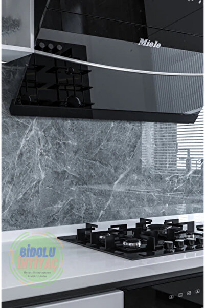 Granvex Mermer Desenli Mutfak Tezgah Arasi Kaplama Dolap Kapak Folyosu Cekmec...