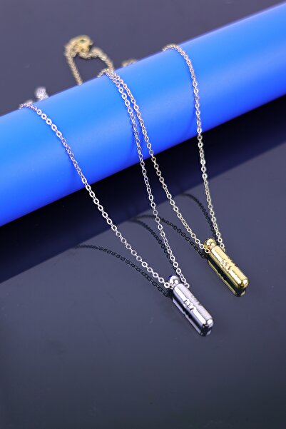 Lesvip's Balon harf kolye gümüş ve altın rengi İ harfi 2'li