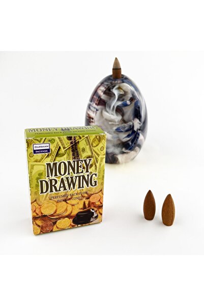 Darshan Incense MONEY DRAWİNG Geri Akış (back Flow) Tütsü 10 Adet