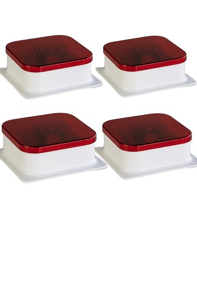 devigo 4 Pieces Square Breakfast Bowl with Lid - Cheese Bowl, Olive Bowl and Jam Plate
