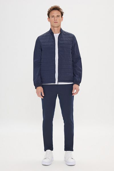 ALTINYILDIZ CLASSICS Ανδρικό λεπτό παλτό Navy Blue - Αντιανεμικό, κρυφή κουκούλα, πλαϊνές τσέπες