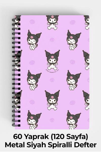 Anime Marketi دفتر ملاحظات بغلاف صلب مقاس A5 من كورومي، 120 ورقة