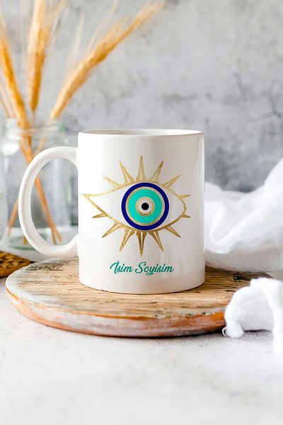 HEDİYEDİYE Evil Eye Bead Mug