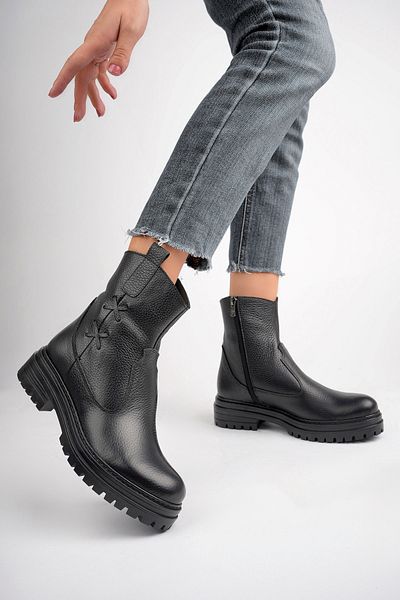 Deripabuc Black Genuine Leather Women's Boots - Dp02-0414