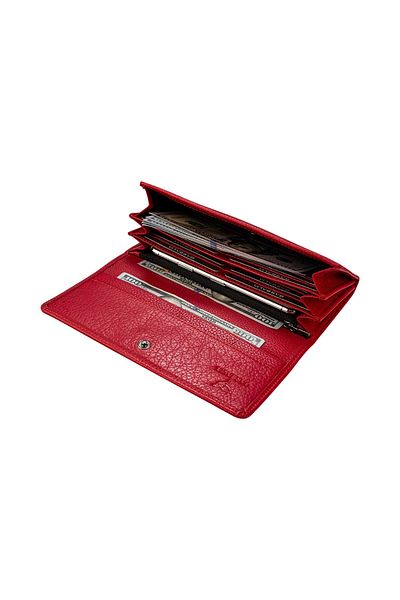 Garbalia Women's Red Angel Genuine Leather Wallet with Cell Phone Compartment