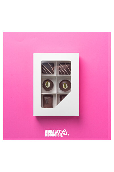 Ambalaj Modacısı Chocolate Box ( 10 Adet ) 2020 Model 6 Gözlü Çikolata Kutusu...